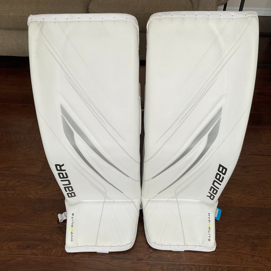 NEW Bauer Hyperlite 2 Goalie Pads - all white - large (35+1)